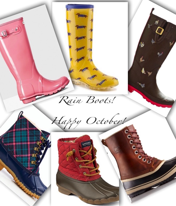 Happy October!  Mini Post: Rain Boots