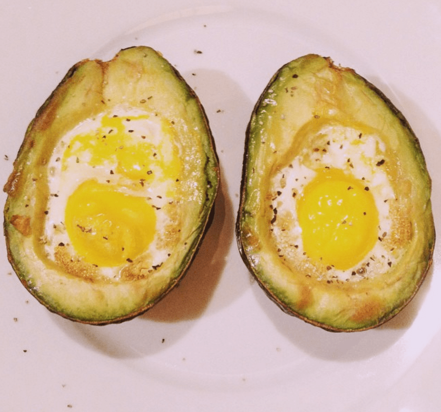 baked egg avocado