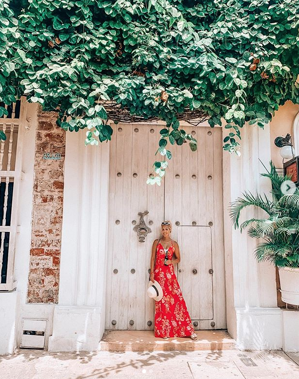 OEYES red maxi dress