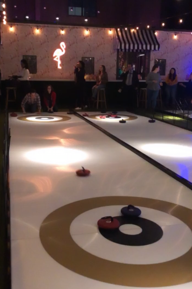 Iceless curling throw social 