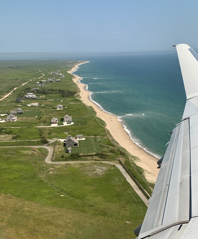 Airplane view of Nantucket