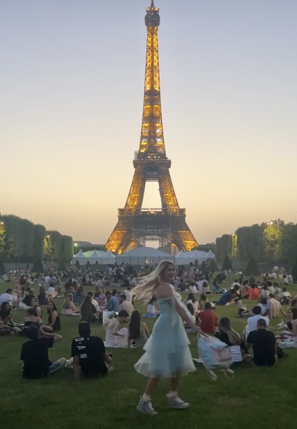 Eiffel Tower picnic Paris