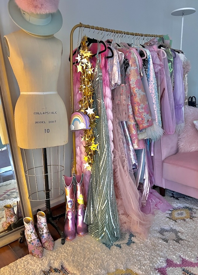 Sparkly closet